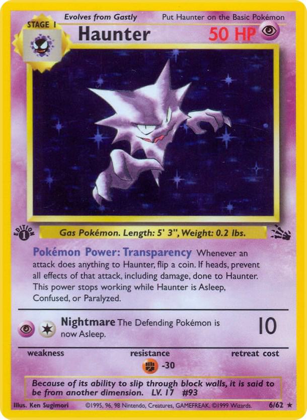 Haunter (6) 06/62 card from Fossil