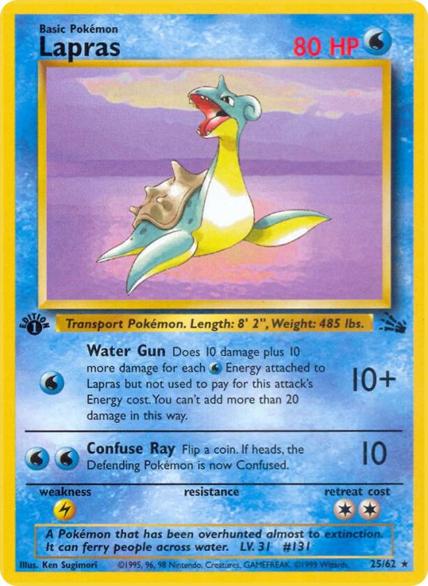 Lapras (25) 25/62 card from Fossil