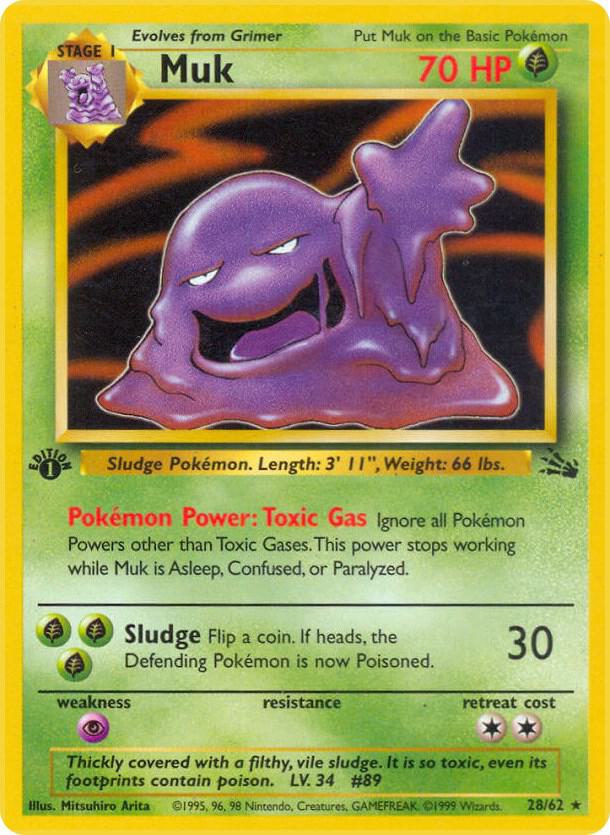 Muk (28) 28/62 card from Fossil