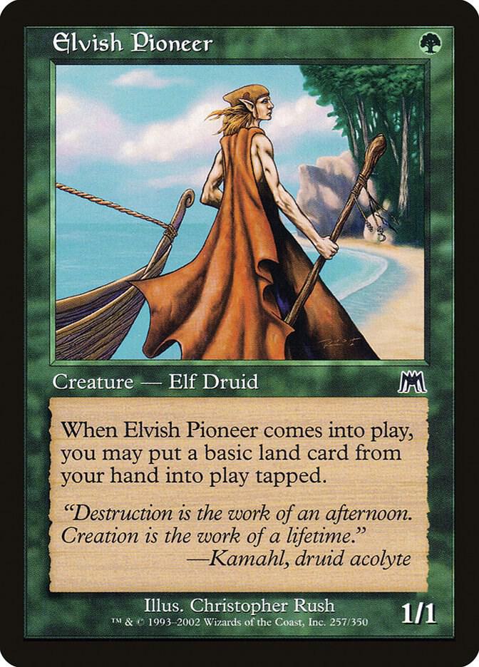 Elvish Pioneer 257 card from Onslaught