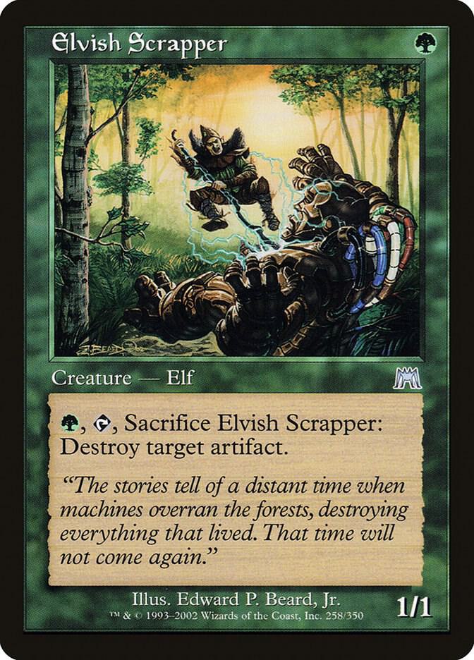 Elvish Scrapper 258 card from Onslaught