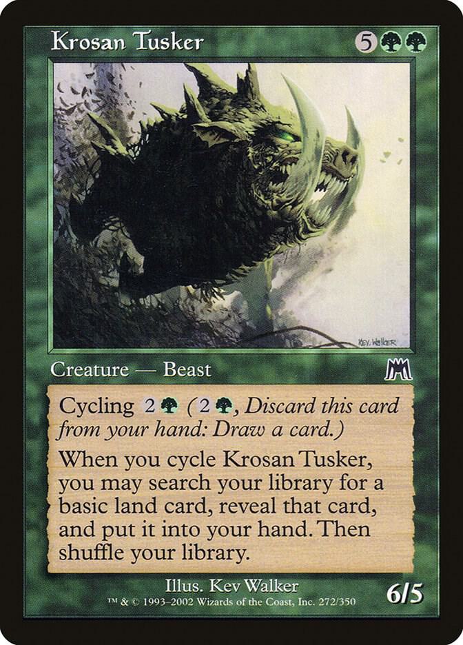 Krosan Tusker 272 card from Onslaught