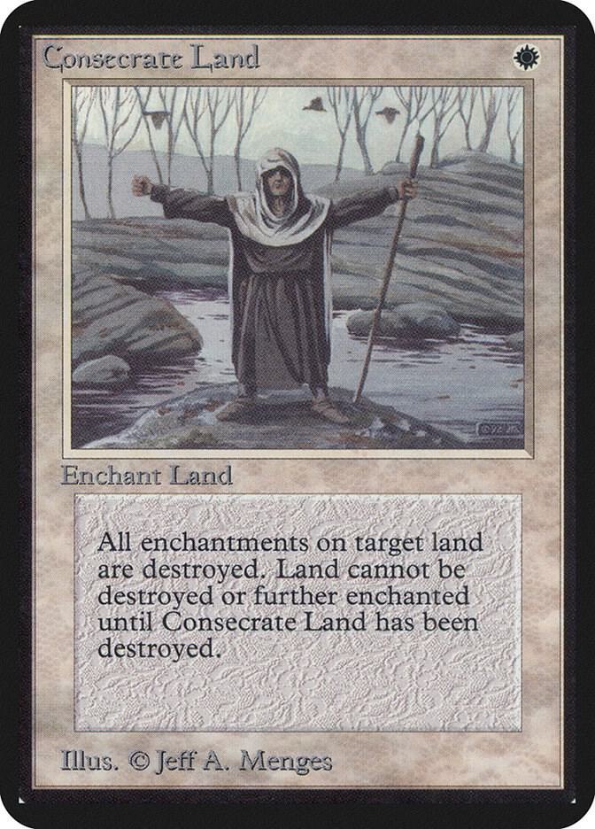 Consecrate Land card from Alpha Edition