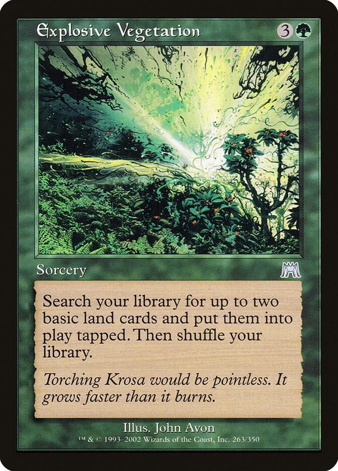 Explosive Vegetation 263 card from Onslaught