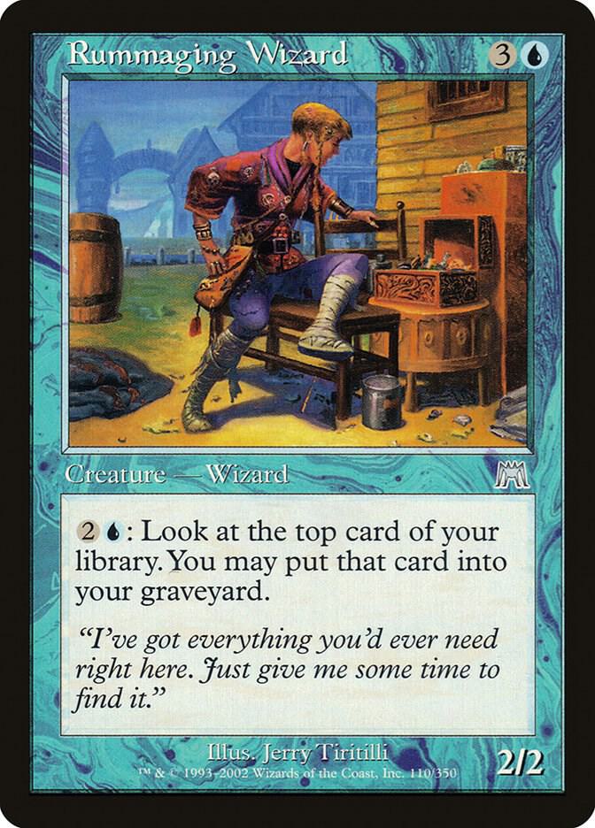 Rummaging Wizard 110 card from Onslaught