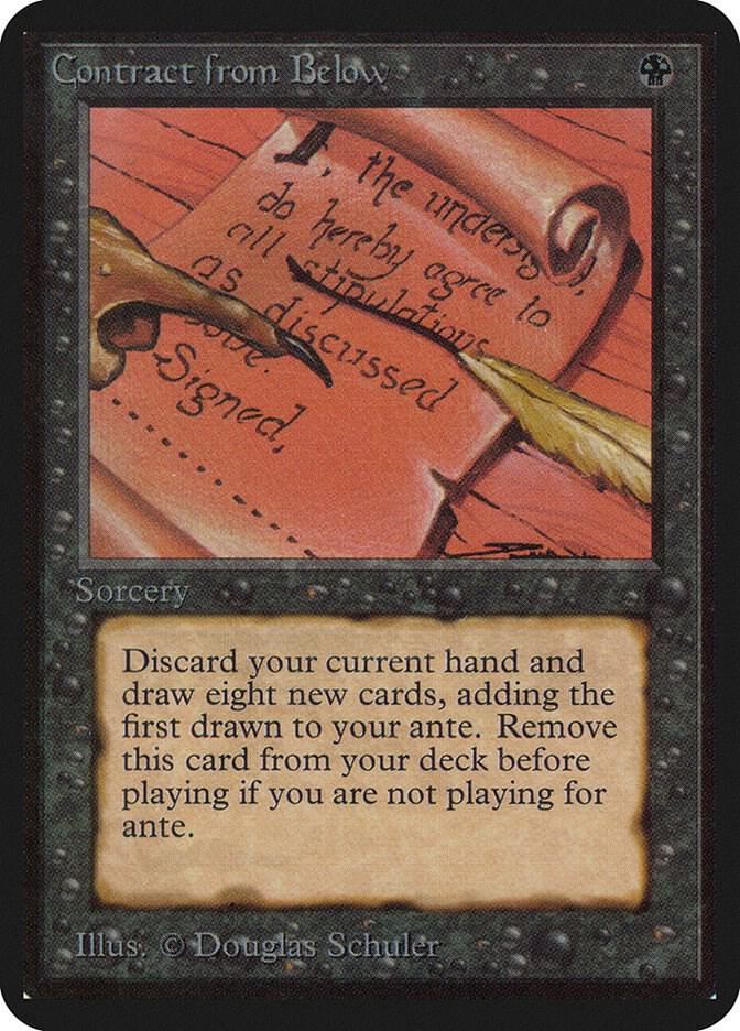 Contract from Below card from Alpha Edition