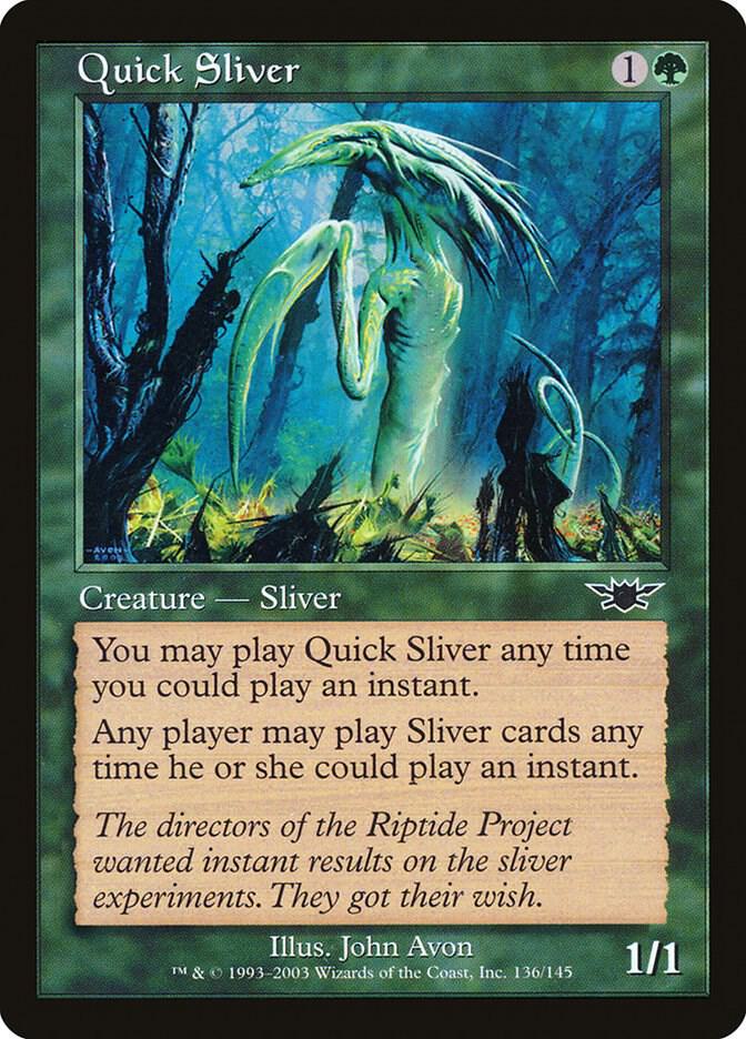 Quick Sliver 136 card from Legions
