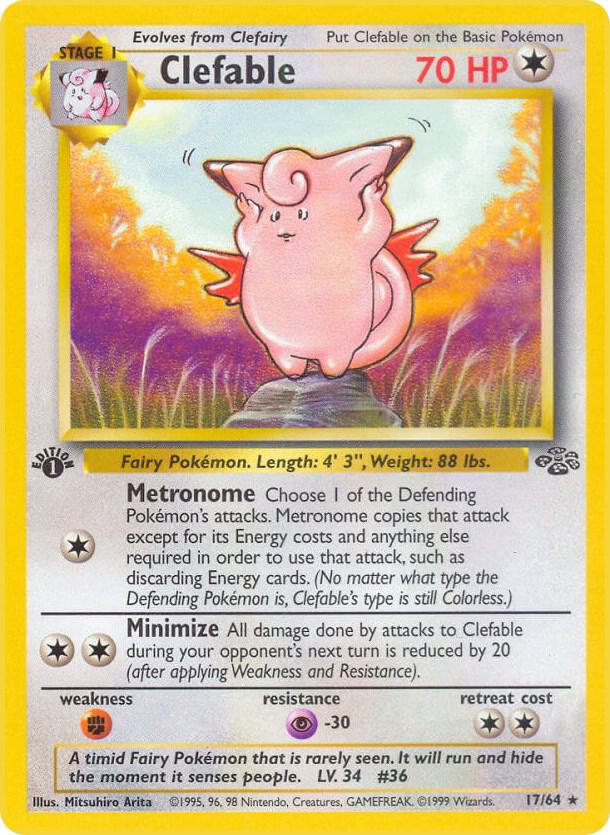 Clefable (17) 17/64 card from Jungle