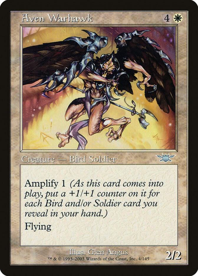 Aven Warhawk 4 card from Legions
