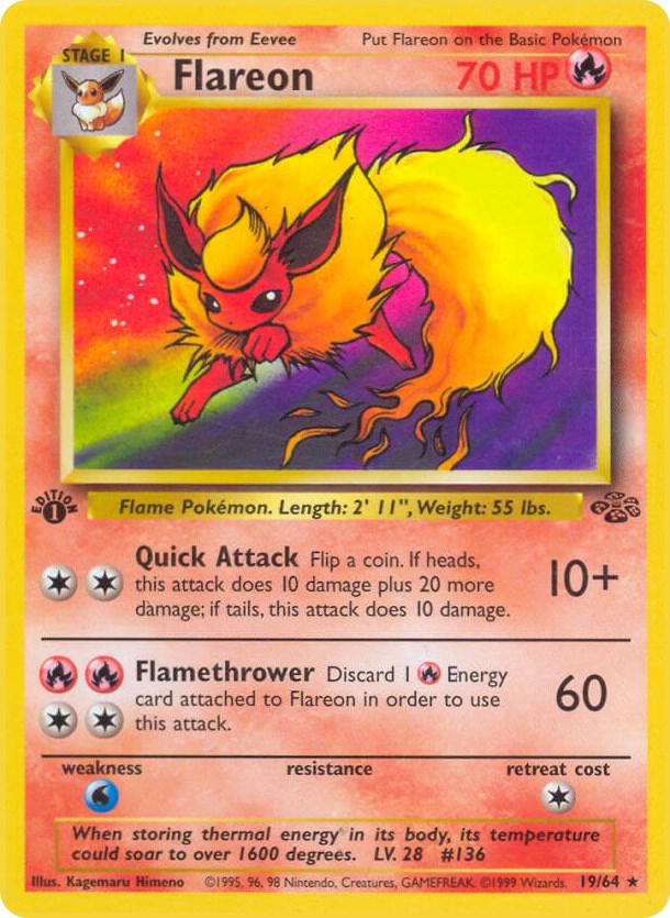 Flareon (19) 19/64 card from Jungle