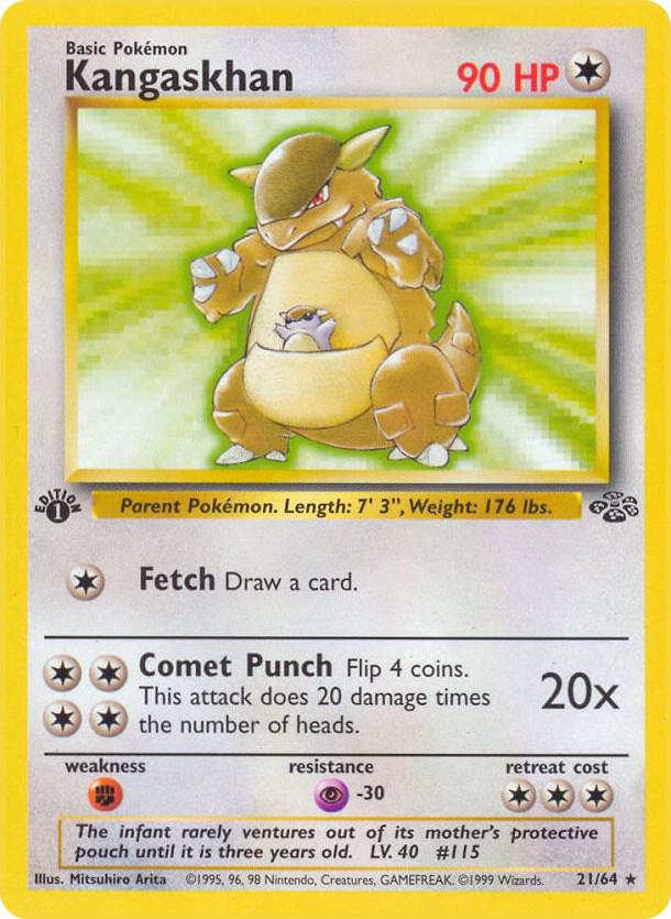 Kangaskhan (21) 21/64 card from Jungle