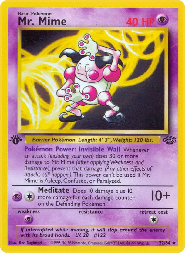 Mr. Mime (22) 22/64 card from Jungle
