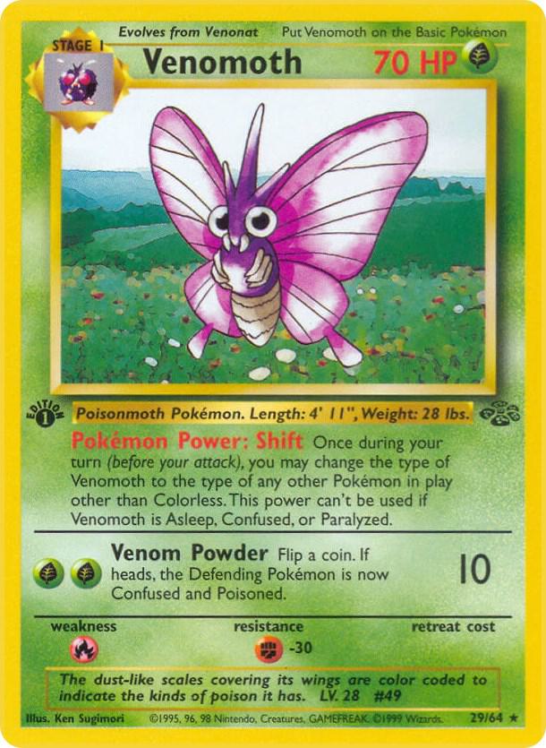Venomoth (29) 29/64 card from Jungle