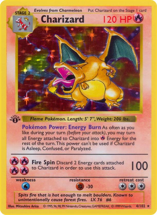 Charizard 004/102 card from Base Set (Shadowless)