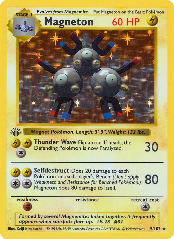 Magneton 009/102 card from Base Set (Shadowless)