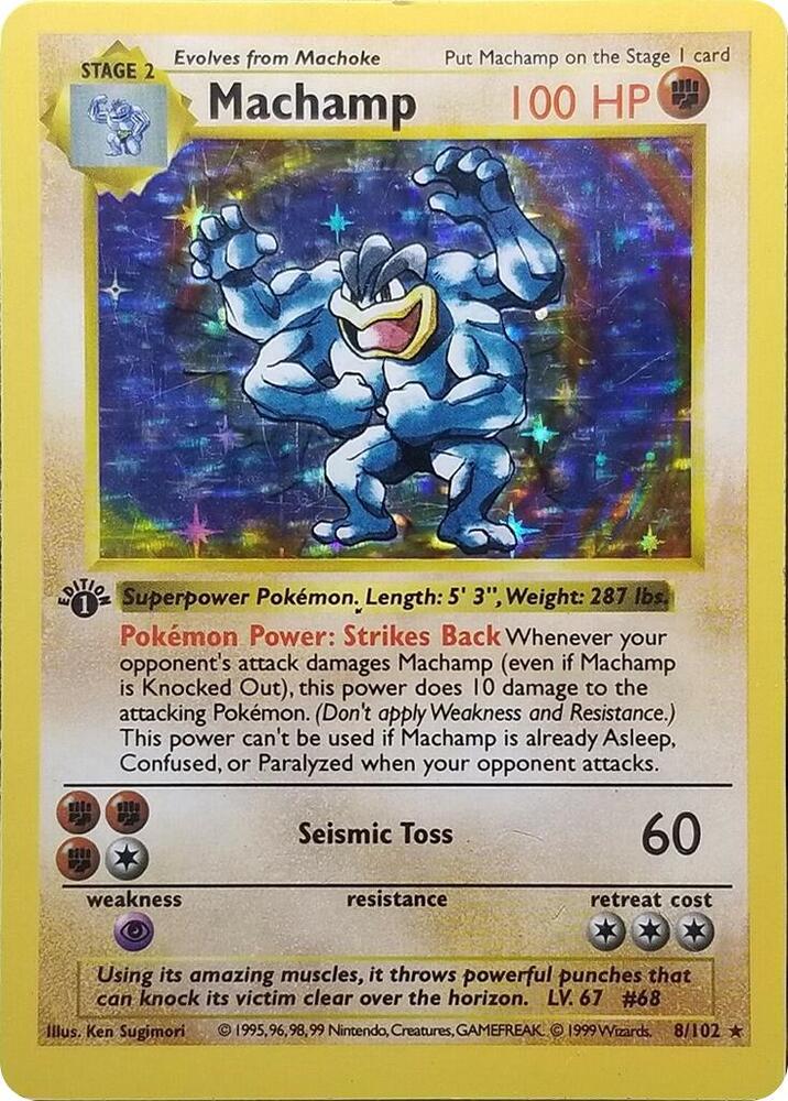 Machamp - 8/102 (Base Set Shadowless) 008/102 card from Deck Exclusives
