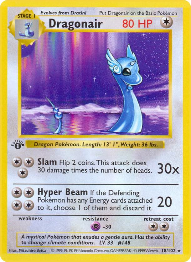 Dragonair 018/102 card from Base Set (Shadowless)