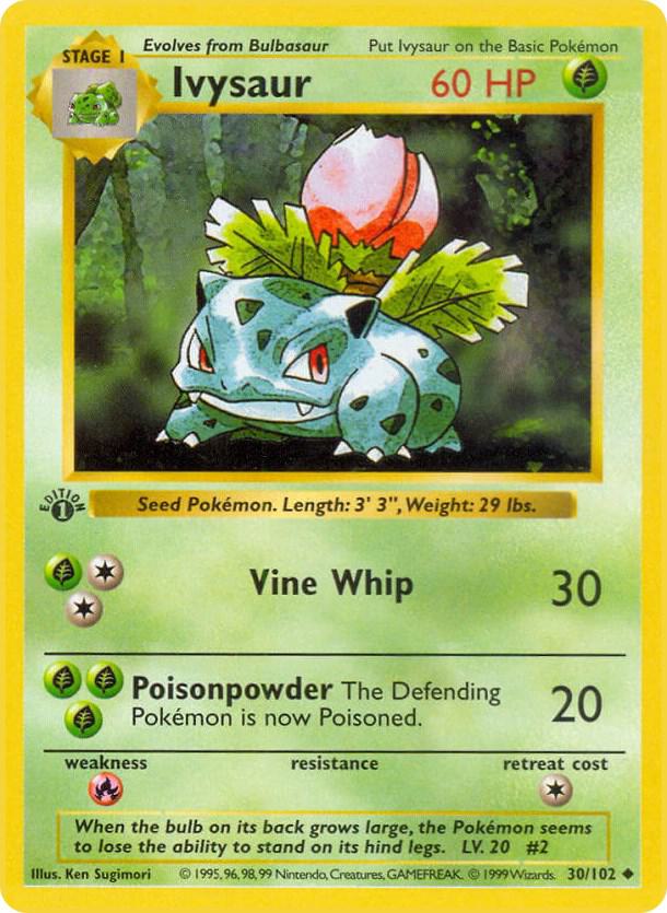 Ivysaur 030/102 card from Base Set (Shadowless)