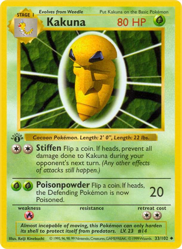 Kakuna 033/102 card from Base Set (Shadowless)