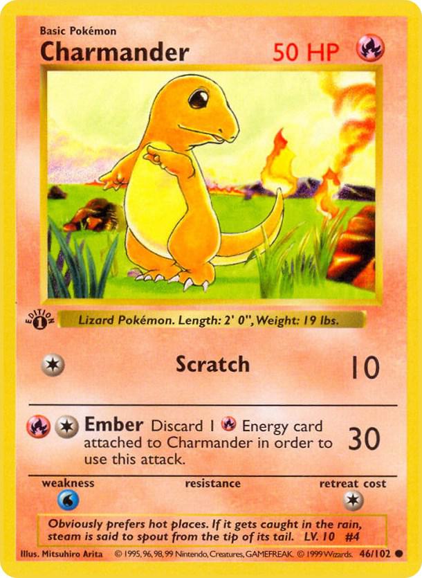 Charmander 046/102 card from Base Set (Shadowless)