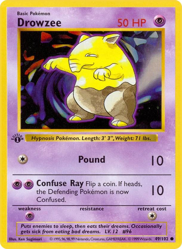 Drowzee 049/102 card from Base Set (Shadowless)