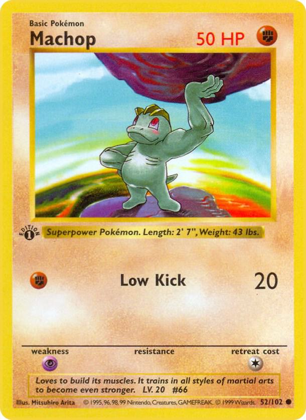 Machop 052/102 card from Base Set (Shadowless)