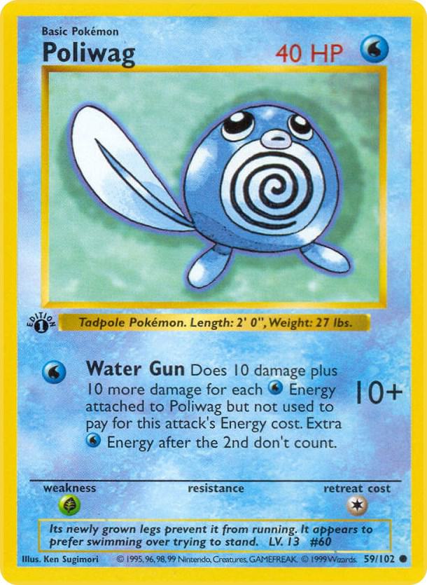 Poliwag 059/102 card from Base Set (Shadowless)