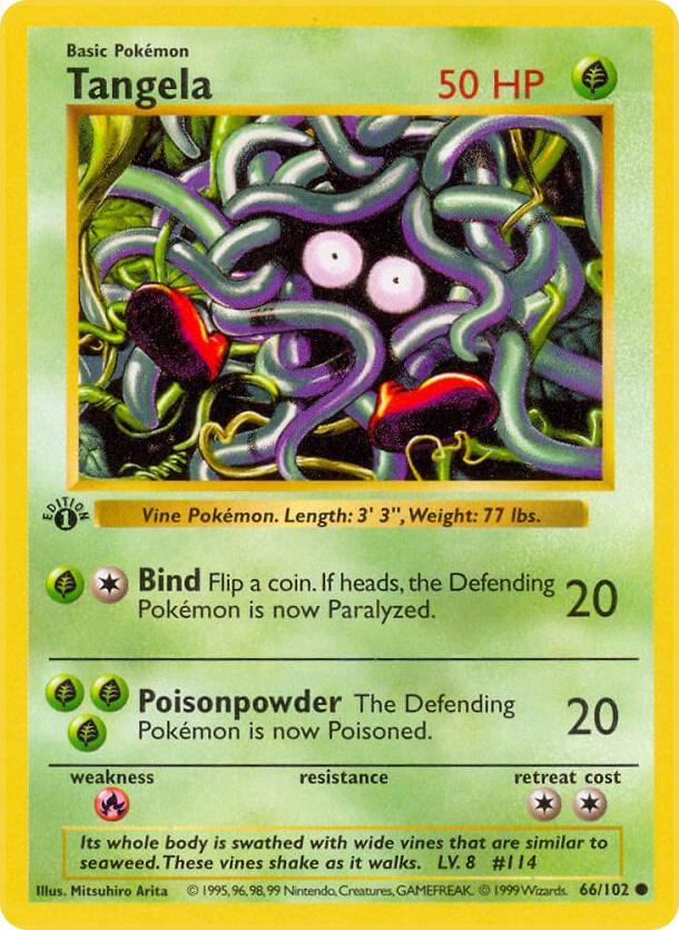 Tangela 066/102 card from Base Set (Shadowless)