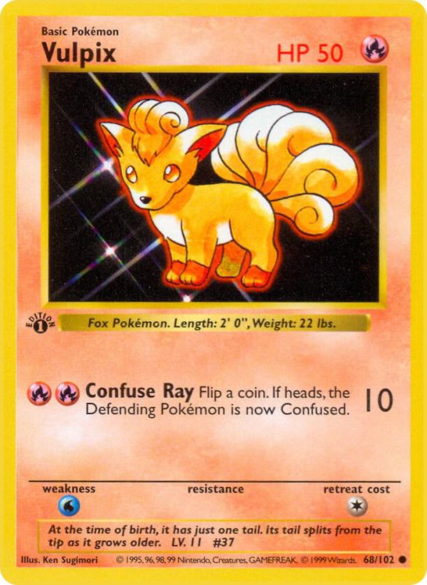Vulpix 068/102 card from Base Set (Shadowless)
