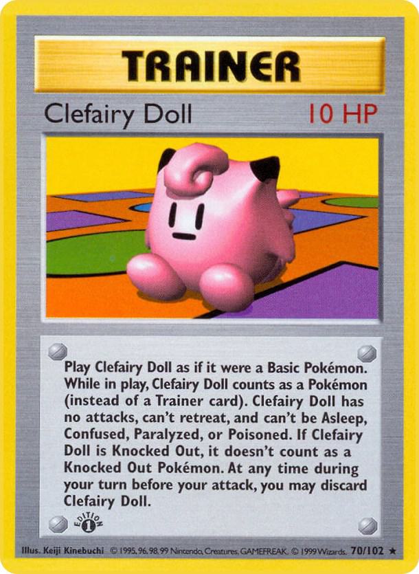 Clefairy Doll 070/102 card from Base Set (Shadowless)