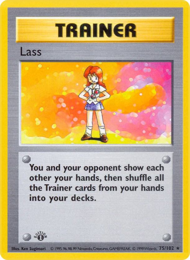 Lass 075/102 card from Base Set (Shadowless)