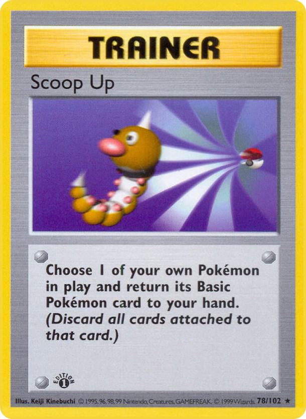 Scoop Up 078/102 card from Base Set (Shadowless)