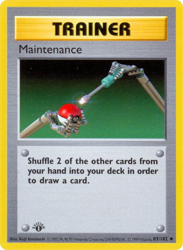 Maintenance 083/102 card from Base Set (Shadowless)