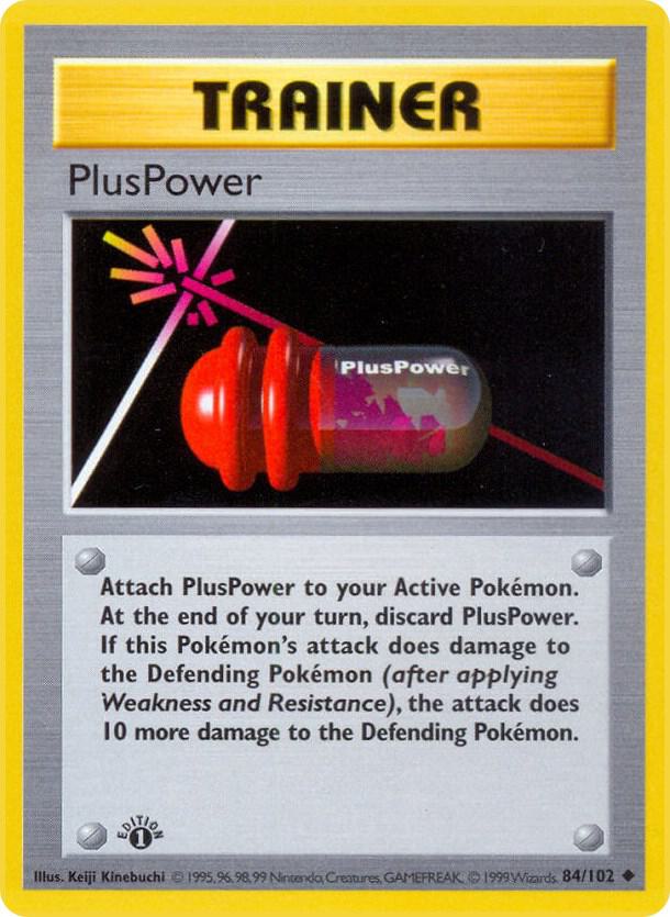 PlusPower 084/102 card from Base Set (Shadowless)