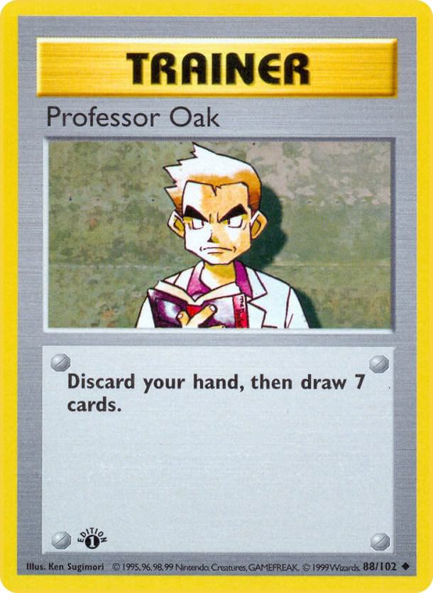 Professor Oak 088/102 card from Base Set (Shadowless)