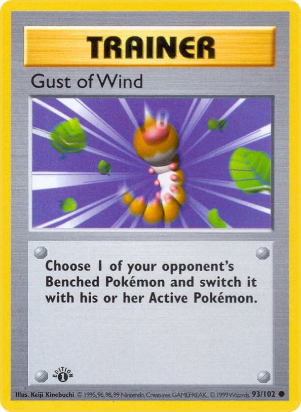 Gust of Wind 093/102 card from Base Set (Shadowless)