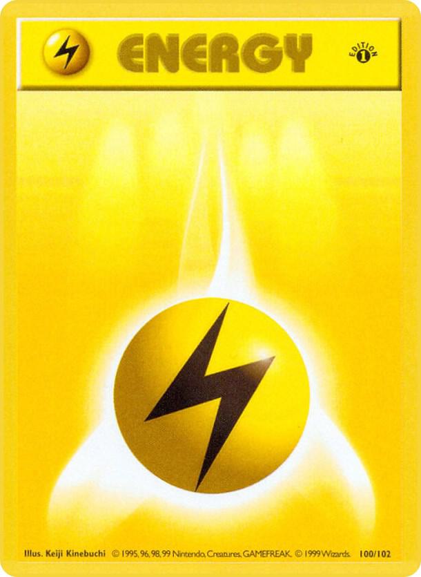 Lightning Energy 100/102 card from Base Set (Shadowless)