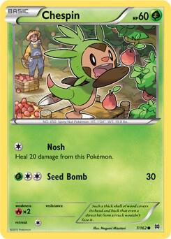 Chespin (7) 7/162 card from XY - BREAKthrough