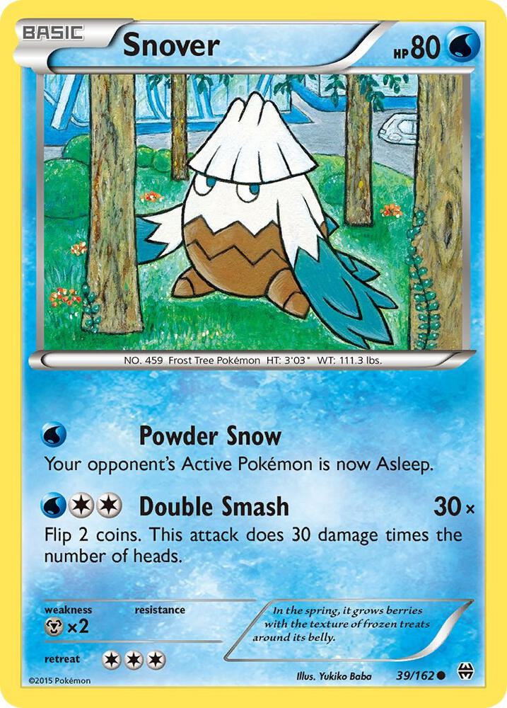 Snover 39/162 card from XY - BREAKthrough