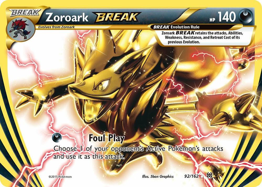 Zoroark BREAK 92/162 card from XY - BREAKthrough