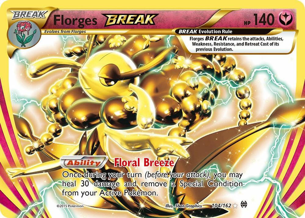 Florges BREAK 104/162 card from XY - BREAKthrough