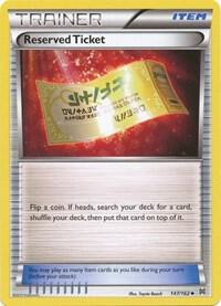 Reserved Ticket 147/162 card from XY - BREAKthrough