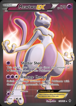 Mewtwo EX (158 Full Art) 158/162 card from XY - BREAKthrough