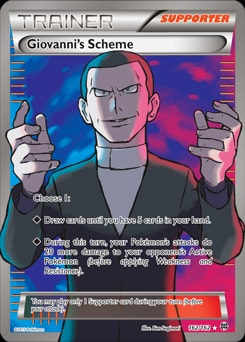 Giovanni's Scheme (Full Art) 162/162 card from XY - BREAKthrough