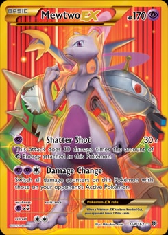 Mewtwo EX (164 Secret Full Art) 164/162 card from XY - BREAKthrough