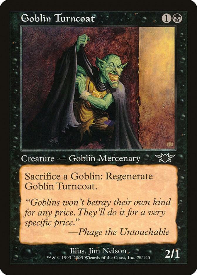 Goblin Turncoat 72 card from Legions