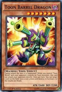 Toon Barrel Dragon DOCS-EN038 card from Dimension of Chaos