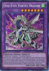 Odd-Eyes Vortex Dragon DOCS-EN045 card from Dimension of Chaos