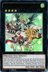 Majester Paladin, the Ascending Dracoslayer DOCS-EN052 card from Dimension of Chaos