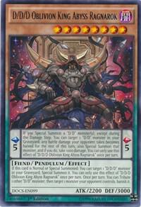 D/D/D Oblivion King Abyss Ragnarok DOCS-EN099 card from Dimension of Chaos